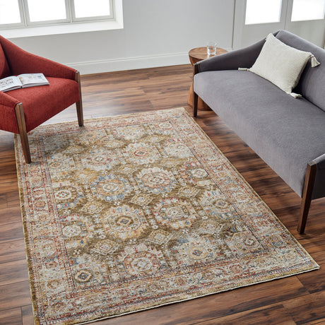 Surya Mona Lisa Mni-2304 Light Sage, Mustard, Tan, Olive, Rust, Sage Rug.