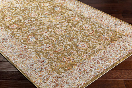 Surya Mona Lisa Mni-2306 Olive, Light Sage, Mustard, Tan, Rust, Burgandy Rug.