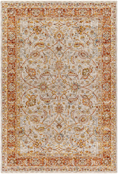 Surya Mona Lisa Mni-2307 Light Sage, Tan, Mustard, Rust, Burgandy, Olive Rug.