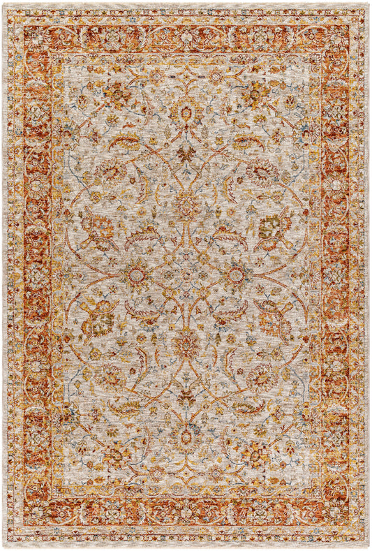 Surya Mona Lisa Mni-2307 Light Sage, Tan, Mustard, Rust, Burgandy, Olive Area Rug