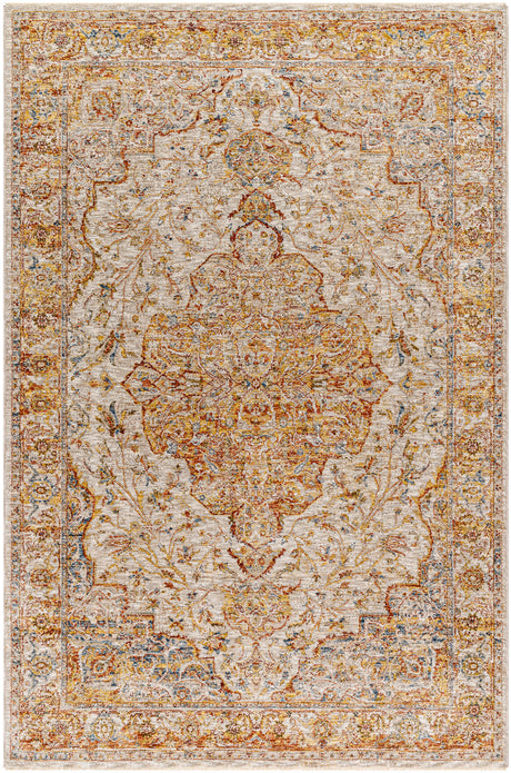 Surya Mona Lisa Mni-2308 Light Sage, Tan, Mustard, Rust, Sage, Dark Blue Rug.