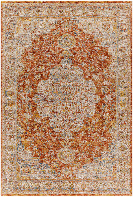 Surya Mona Lisa Mni-2309 Light Sage, Rust, Tan, Mustard, Dark Blue, Sage Rug.