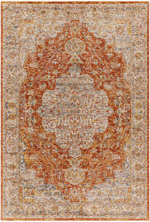 Surya Mona Lisa Mni-2309 Light Sage, Rust, Tan, Mustard, Dark Blue, Sage Rug.