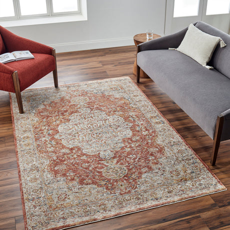Surya Mona Lisa Mni-2309 Light Sage, Rust, Tan, Mustard, Dark Blue, Sage Rug.