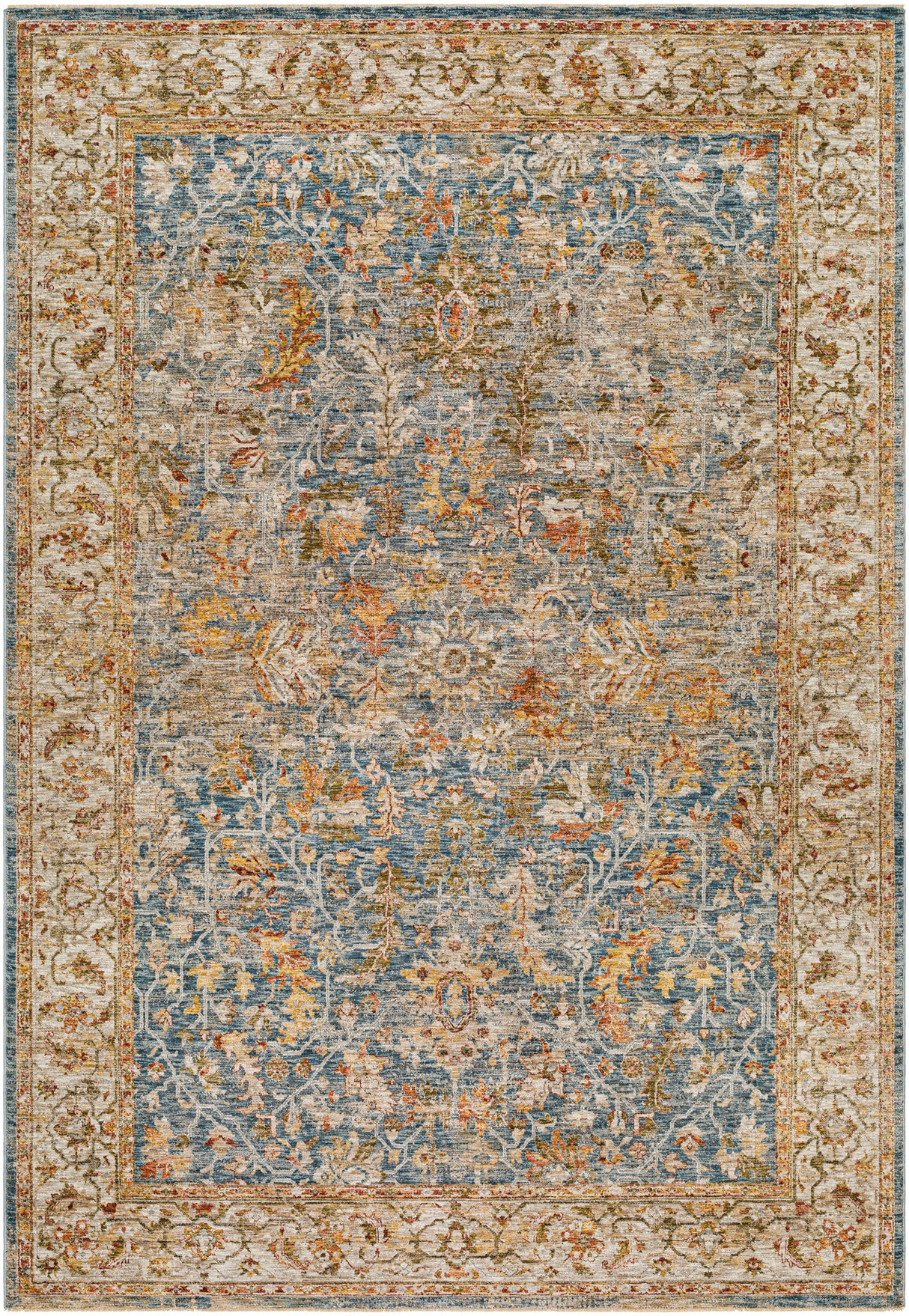 Surya Mona Lisa Mni-2310 Light Sage, Tan, Olive, Mustard, Sage, Dark Blue Rug.
