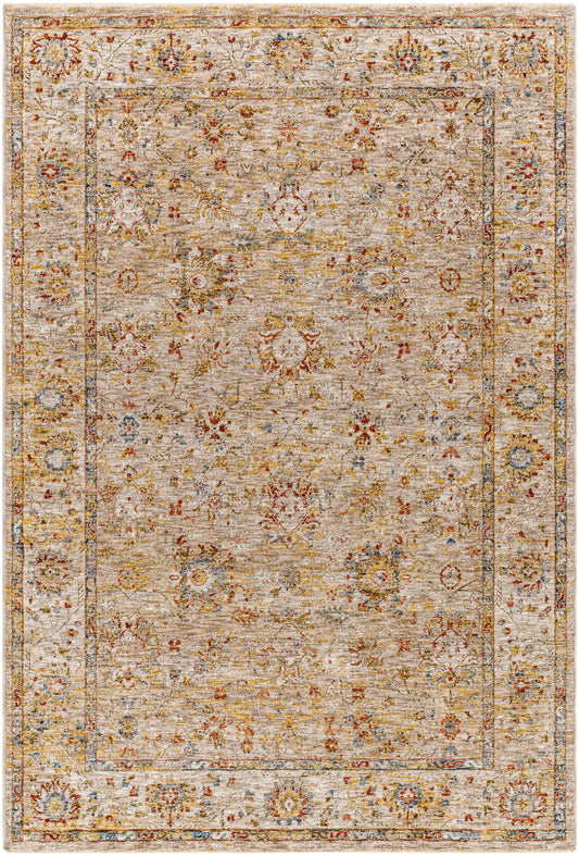 Surya Mona Lisa Mni-2313 Tan, Light Sage, Mustard, Dark Blue, Rust, Sage Area Rug