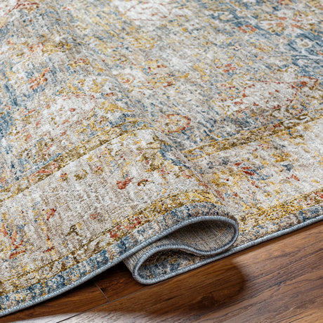 Surya Mona Lisa Mni-2314 Tan, Light Sage, Dark Blue, Mustard, Olive, Sage Rug.