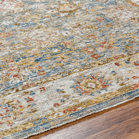 Surya Mona Lisa Mni-2314 Tan, Light Sage, Dark Blue, Mustard, Olive, Sage Rug.
