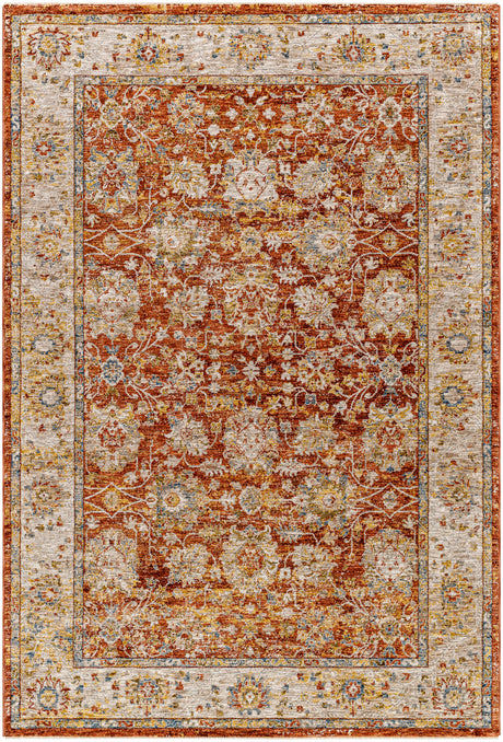 Surya Mona Lisa Mni-2315 Light Sage, Tan, Rust, Mustard, Burgandy, Dark Blue Rug.