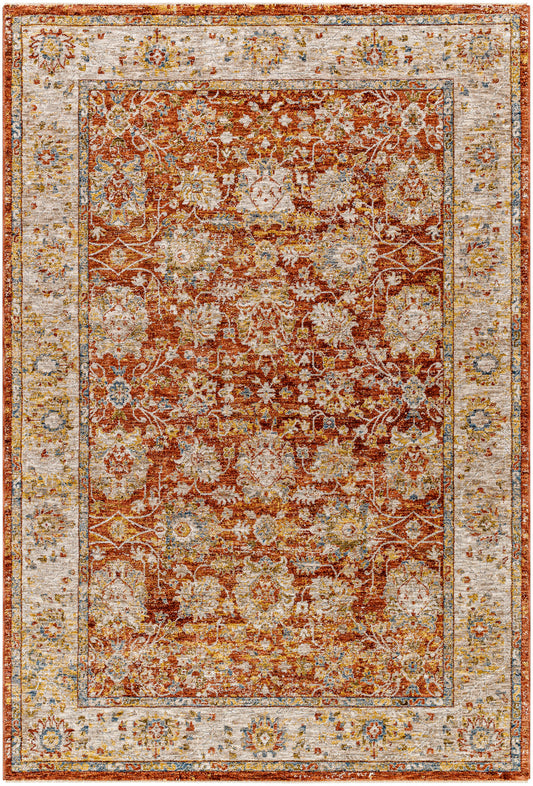 Surya Mona Lisa Mni-2315 Light Sage, Tan, Rust, Mustard, Burgandy, Dark Blue Area Rug