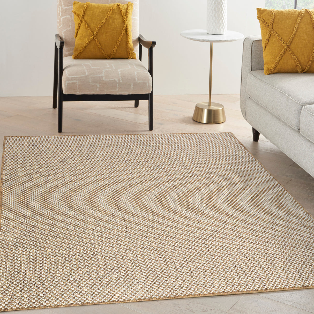 Nourison Courtyard COU01 Machine Made Jute, Ivory Rug