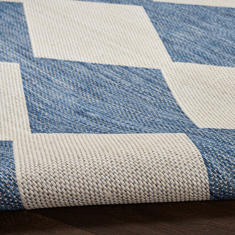 Nourison Positano POS04 Machine Made Navy, Blue Rug