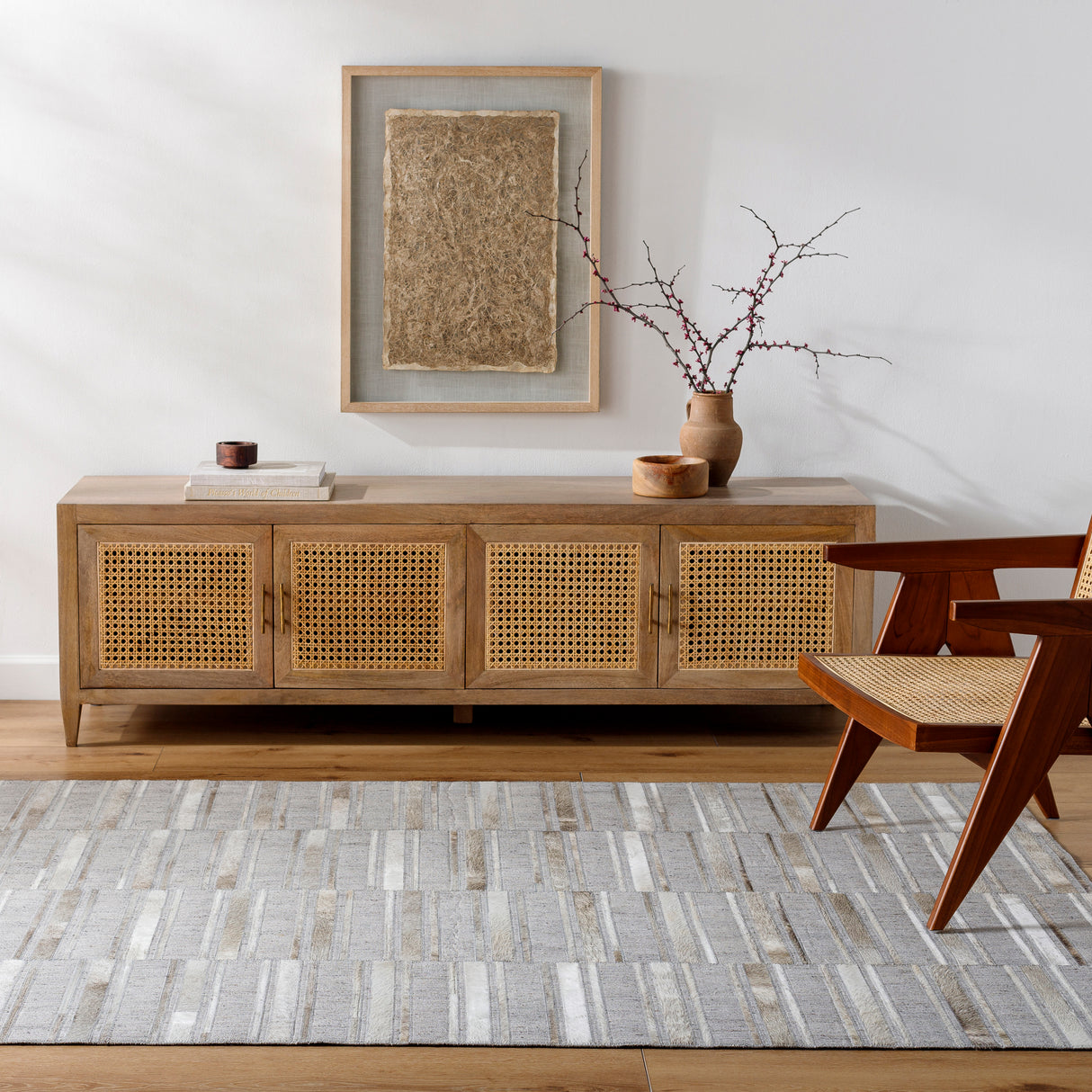 Surya Medora Mod-1029 Pale Slate, Metallic - Silver, Light Silver Rug.
