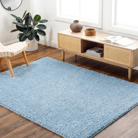 Surya Moda Shag Mog-2300 Metallic - Silver, Light Purple, Light Blue Rug.