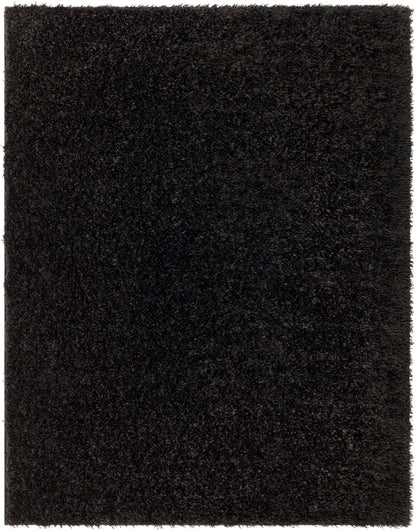 Surya Moda Shag Mog-2301 Jet Black, Onyx Area Rug