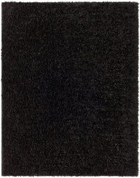 Surya Moda Shag Mog-2301 Jet Black, Onyx Area Rug