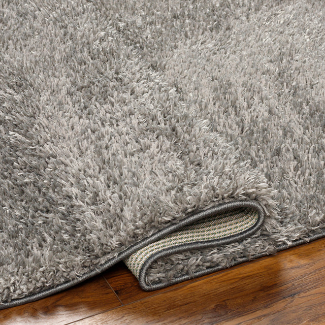 Surya Moda Shag Mog-2304 Grey, Dark Grey, Metallic - Silver Rug.