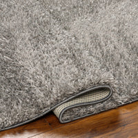 Surya Moda Shag Mog-2304 Grey, Dark Grey, Metallic - Silver Area Rug