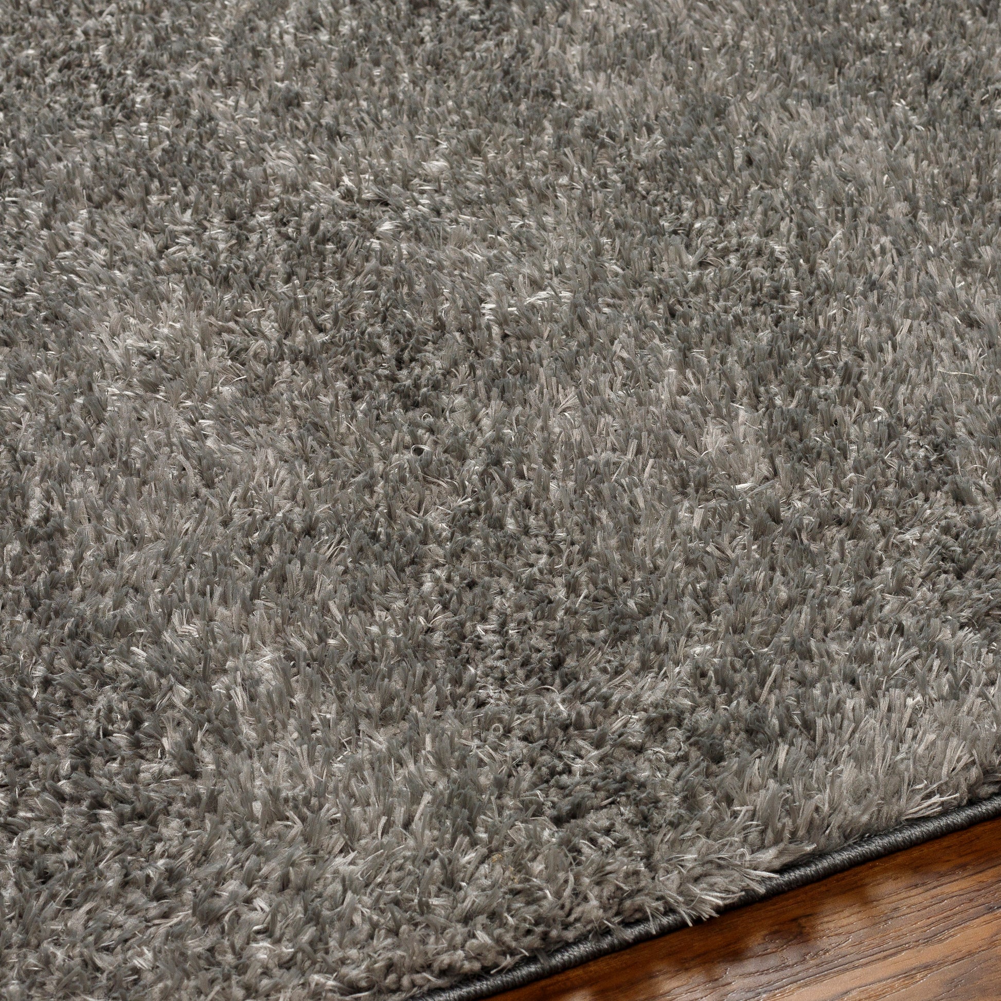 Surya Moda Shag Mog-2304 Grey, Dark Grey, Metallic - Silver Area Rug