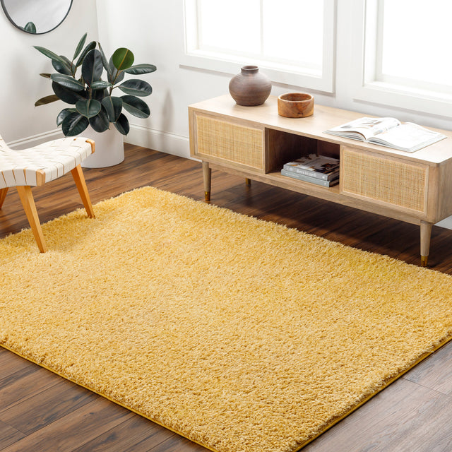 Surya Moda Shag Mog-2305 Brass, Mustard, Camel, Light Khaki, Copper Rug.