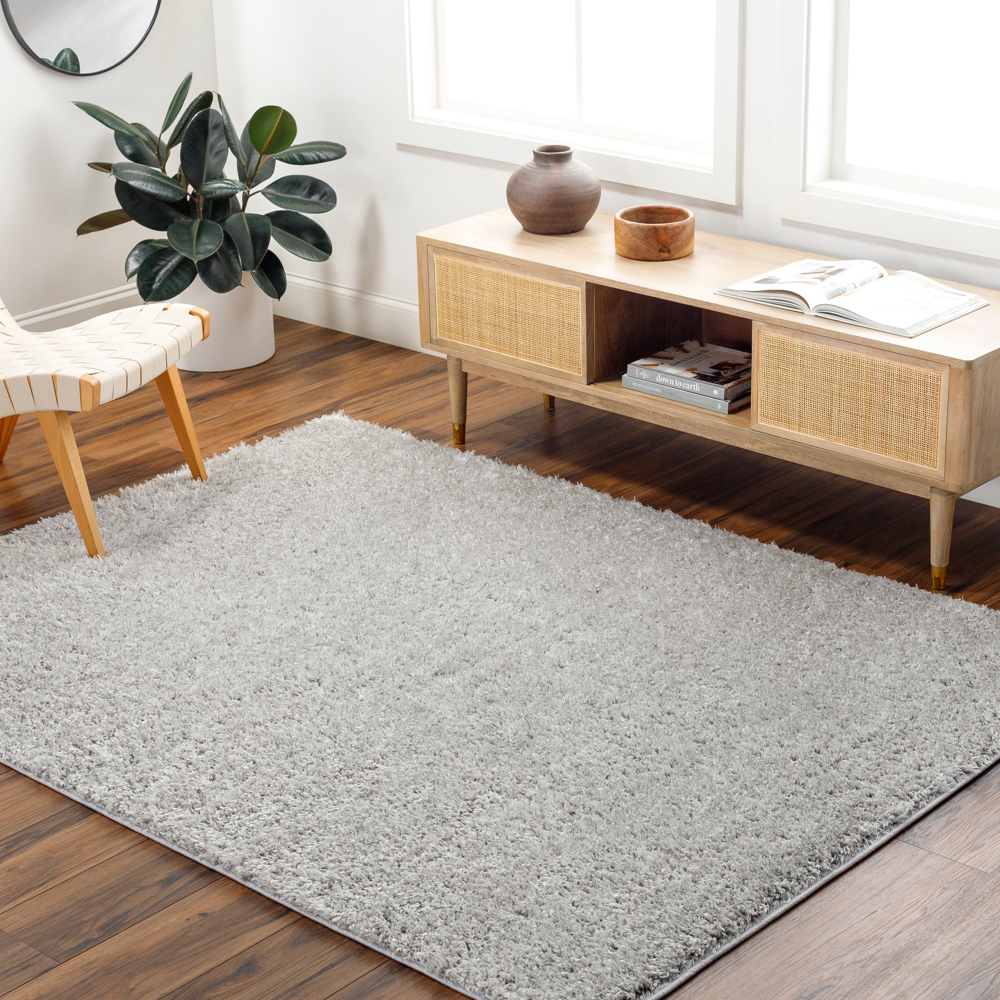 Surya Moda Shag Mog-2309 Light Gray Area Rug