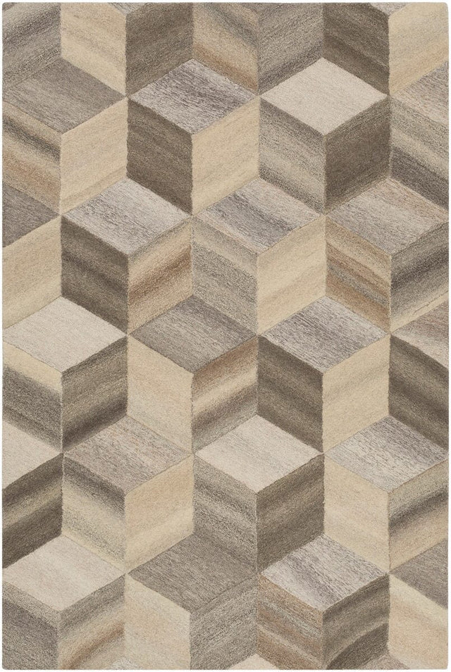 Surya Mountain Moi-1016 Medium Gray, Light Gray, Black, Cream, Beige, Dusty Sage Rug.