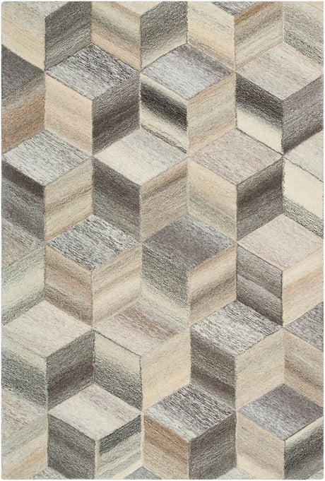 Surya Mountain Moi-1016 Medium Gray, Light Gray, Black, Cream, Beige, Dusty Sage Rug.