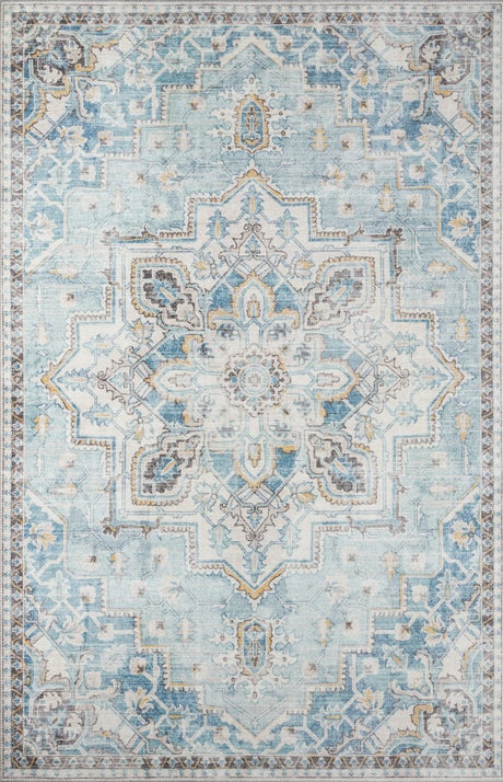 Momeni Afshar Afs32 Light Blue Rugs.