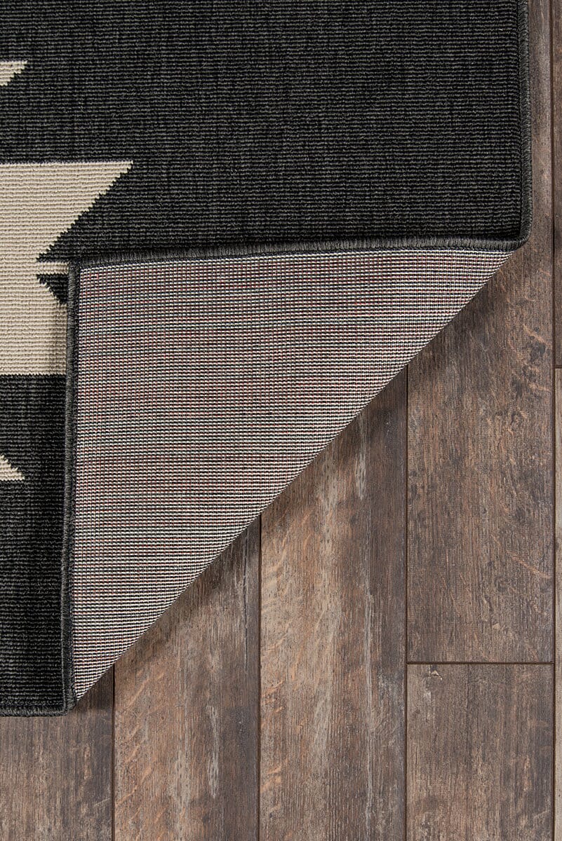 Momeni Baja Minimalist Aztec Baj34 Charcoal Rugs - Momeni - baja0baj34chr1837