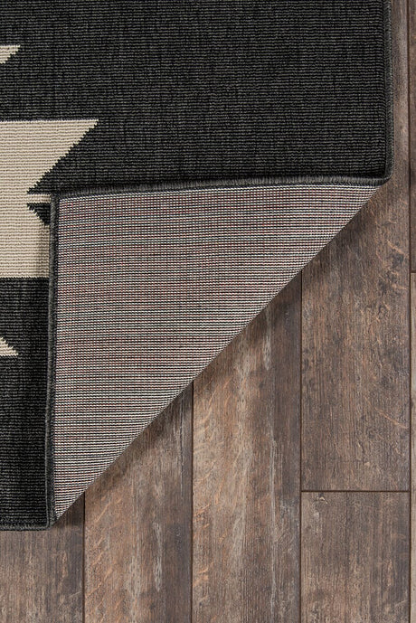 Momeni Baja Minimalist Aztec Baj34 Charcoal Rugs - Momeni - baja0baj34chr1837