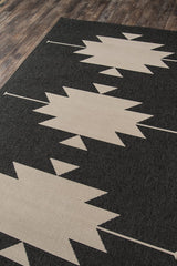 Momeni Baja Minimalist Aztec Baj34 Charcoal Rugs - Momeni - baja0baj34chr2376