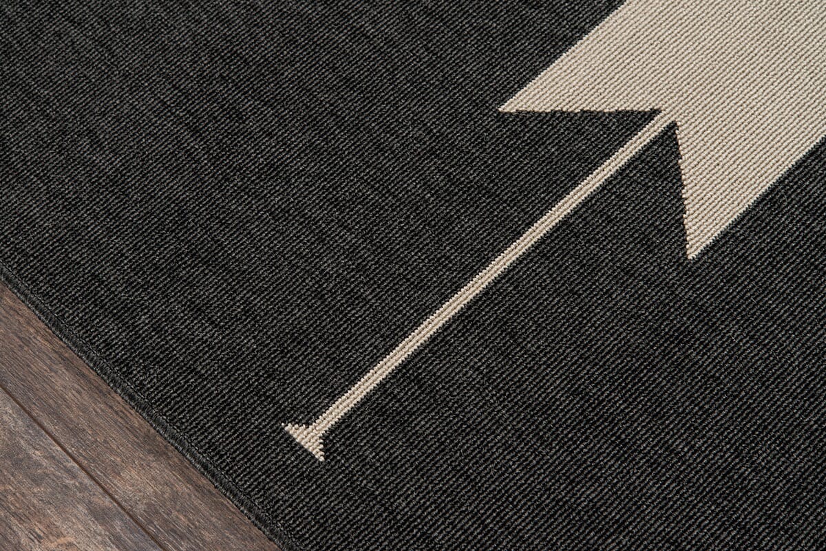 Momeni Baja Minimalist Aztec Baj34 Charcoal Rugs - Momeni - baja0baj34chr2376
