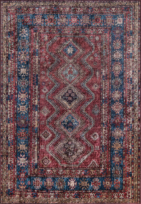 Momeni Karachi Kar - 1 Burgundy Rugs - Momeni - karackar - 1bur2030