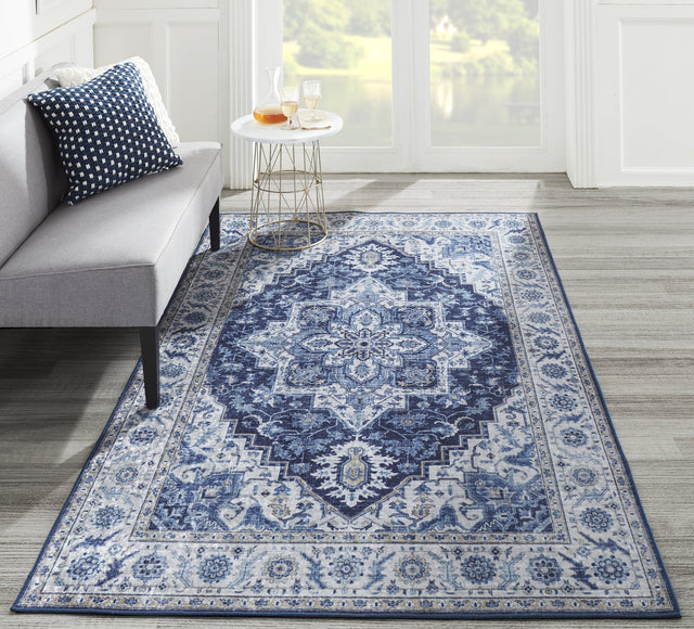 Momeni Karachi Kar - 8 Blue Rugs - Momeni - karackar - 8blu2030