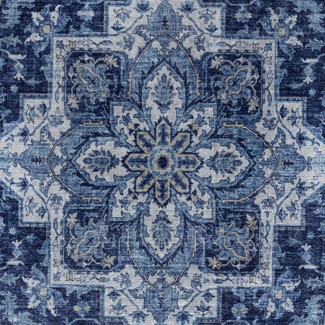 Momeni Karachi Kar - 8 Blue Rugs - Momeni - karackar - 8blu2380