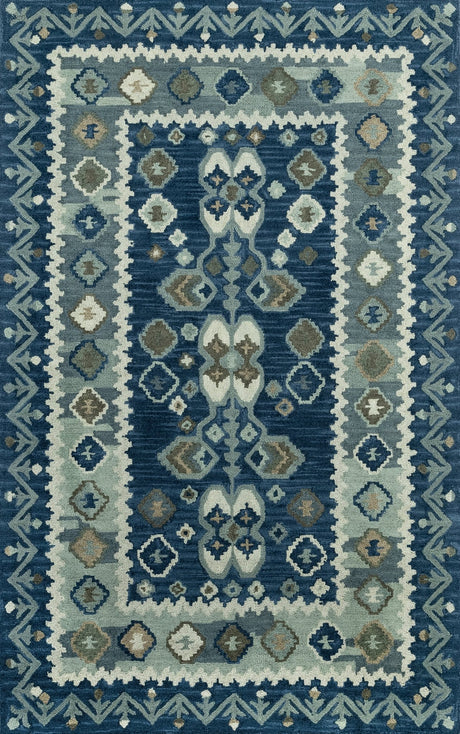 Momeni Tangier Tan - 1 Blue Rug - Momeni - tangitan - 1blu2030