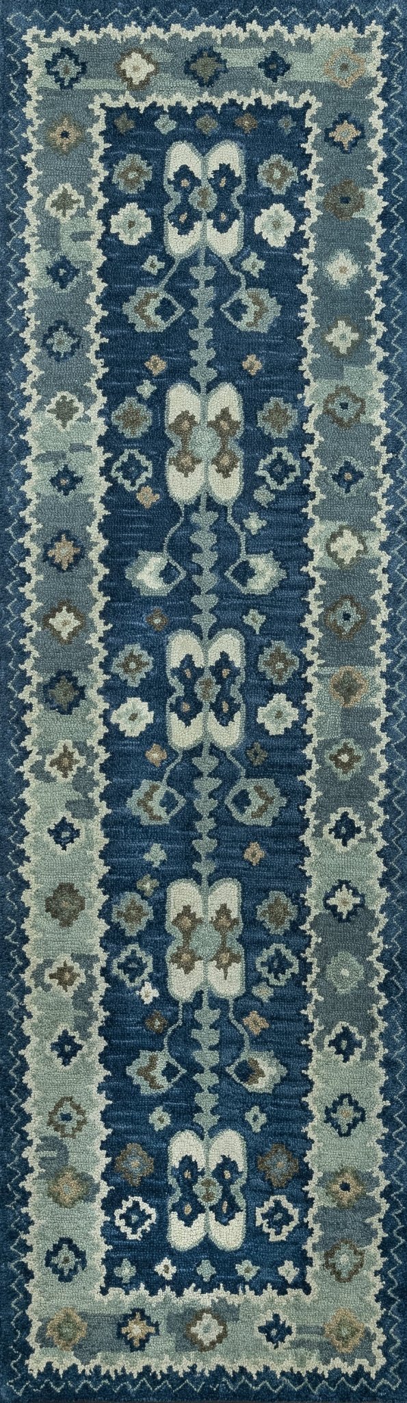 Momeni Tangier Tan - 1 Blue Rug - Momeni - tangitan - 1blu2380