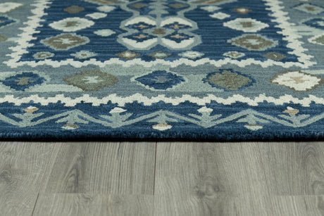 Momeni Tangier Tan - 1 Blue Rug - Momeni - tangitan - 1blu2380