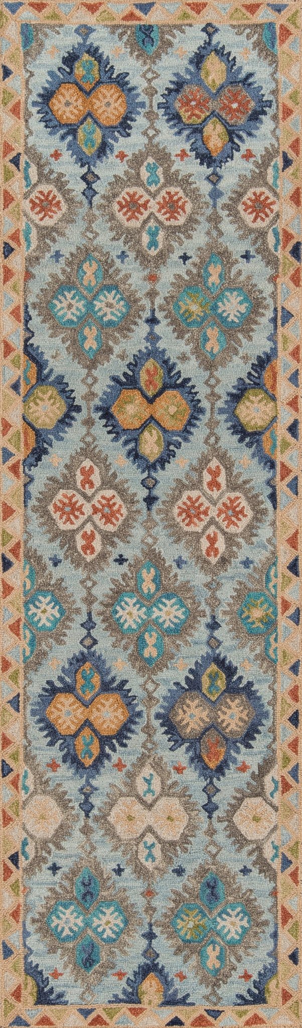 Momeni Tangier Tan17 Blue Rug - Momeni - tangitan17blu2380