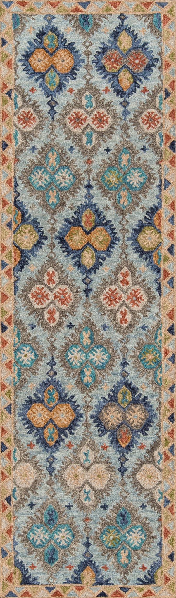 Momeni Tangier Tan17 Blue Rug - Momeni - tangitan17blu2380