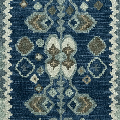 Momeni Tangier Tan17 Blue Rug - Momeni - tangitan17blu2380