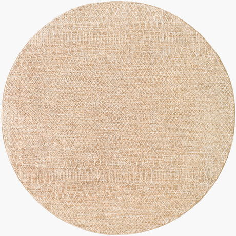 Livabliss Masterpiece Mpc-2302 Beige, Tan, Medium Brown Rug - round flat view