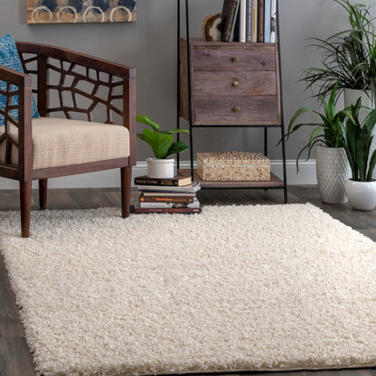 Nuloom Gwenyth Solid Shag Ozus02B Beige Area Rug