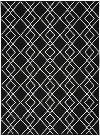 Nourison Modern Lines Mol01 Black Area Rug