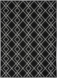 Nourison Modern Lines Mol01 Black Area Rug