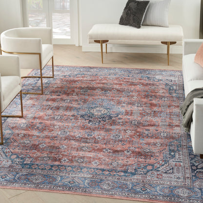 Nourison Grand Washables Grw01 Blue Multicolor Area Rug