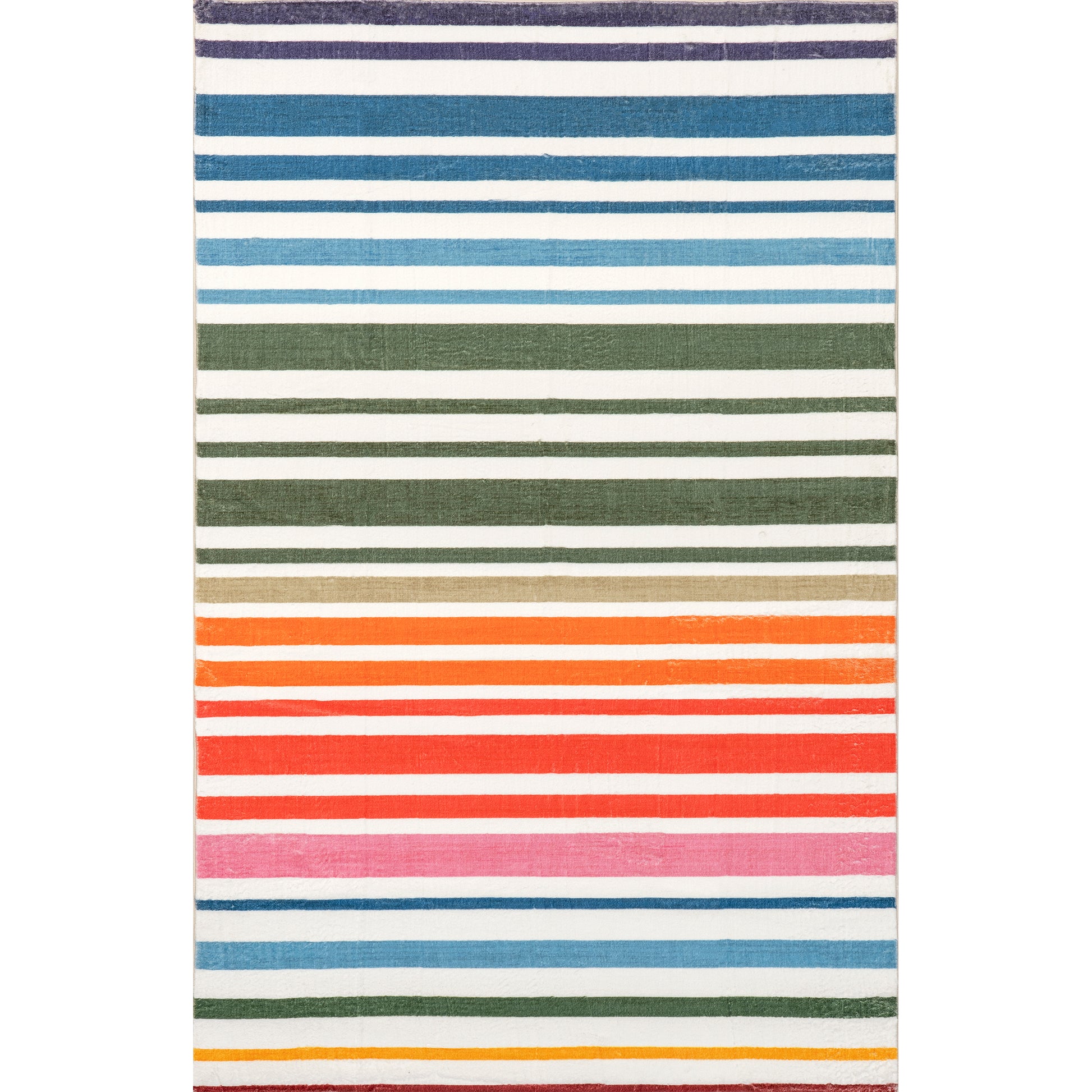 Nuloom Effie Stripes Kids Hjcl04A Multi Area Rug