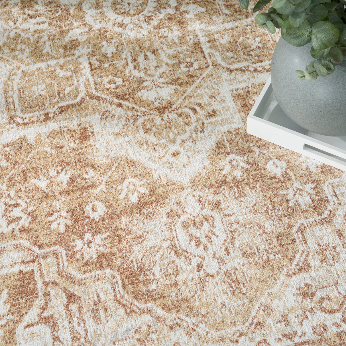 Nourison Astra Machine Washable ASW12 Machine Made Rust Rug