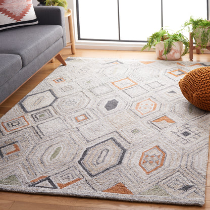 Safavieh Marquee Mrq124Q Rust/Grey Area Rug