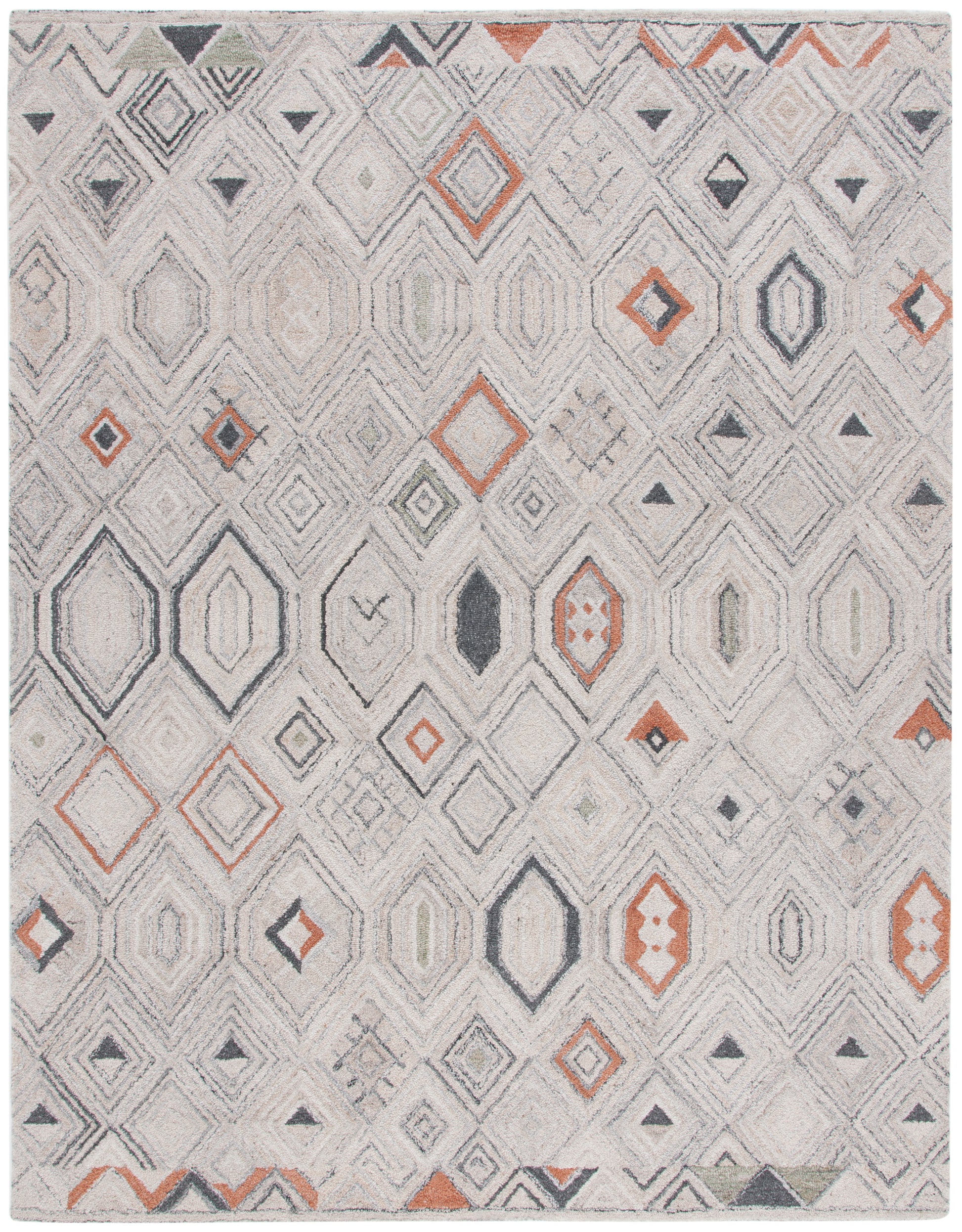 Safavieh Marquee Mrq124Q Rust/Grey Area Rug